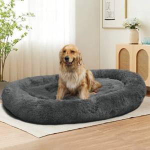 Large Dog Bed 67x43x8 Inches - Super Soft, Machine Washable & Portable With Handles, Non-Slip Bottom For Safety - 1 of 4