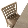 Ladderback Wood Dining Counter Height Chairs Set Of 2,Modern Farmhouse Armless Upholstered Kitchen Chairs With Rubberwood Legs-Cuddelewood - 4 of 4