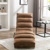 PAGED Modern Massage Recliner Chair, Linen Fabric Accent Chair with Side Pocket, Ergonomic Electric Massage Lounger for Living Room, Bedroom - 2 of 4