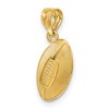 Black Bow Jewelry 14k Yellow Gold Textured Football Pendant - 4 of 4
