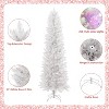 GAOMON 6 Ft Pre-Lit White Pencil Christmas Tree, Slim Artificial Christmas Tree with 250 Colorful LED Lights - 3 of 4