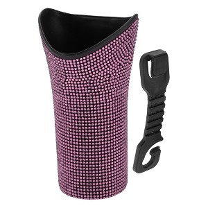 Unique Bargains Car Trash Can with Hook Hanging 1 Pc - 1 of 4