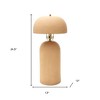 HomeRoots 25" Distressed Beige Ceramic Table Lamp With Beige Drum Shade - 3 of 4