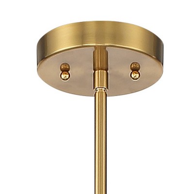 Soft Gold Mid-Century Modern Sputnik Chandelier with Frosted Glass Globes