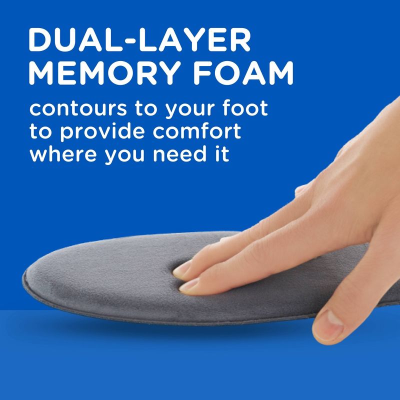 Dr. Scholl&#39;s Cushy Comfort Memory Foam Insole, Trim to Fit - Unisex - M Shoe Size 7-13, W Shoe Size 5-10 - 1 Pair, 4 of 12