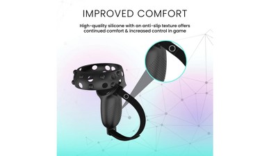 Insten 2 Pack Silicone Grip Covers For Oculus Quest 2 Touch Controllers  With Adjustable Knuckle Straps, Vr Headset Accessories, Gray : Target