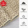 Modern Braided Print Rug, Washable Non-Slip Carpet, Low Pile Stain-Resistant Indoor Rug for Living Room, Linen - 4 of 4