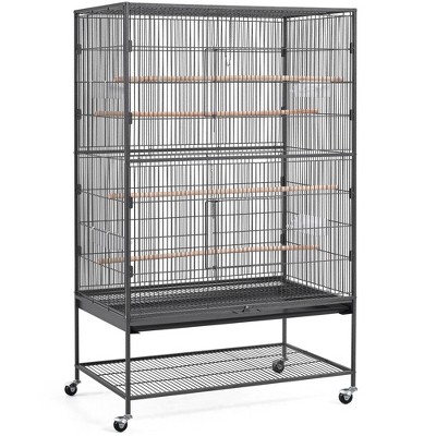 Yaheetech 60.5″h Extra-large Bird Cage Parrot Cage Black : Target