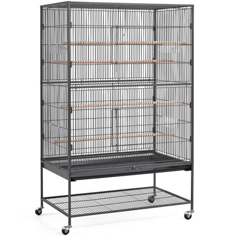Yaheetech 60.5″h Extra-large Bird Cage Parrot Cage Black : Target
