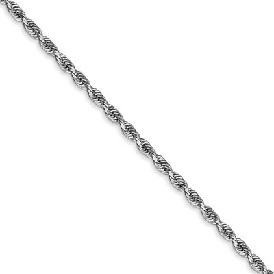 Black Bow Jewelry 2.25mm, 14k White Gold D/C Quadruple Rope Chain Necklace