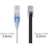 Monoprice Cat6A Ethernet Patch Cable - 3 Feet - White | Network Internet Cord - RJ45, 550Mhz, UTP, Pure Bare Copper Wire, 10G, 30AWG, 5-Pack - SlimRun - 3 of 4