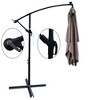 Outdoor Patio Umbrella, Waterproof 6 Ribs Umbrella with Crank and Cross Base for Garden Deck Backyard Pool Shade Outside Deck Swimming Pool - 4 of 4