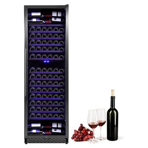 Wine Cooler Refrigerator Dual Zone Glass Door Fridge  With LCD Display - 1 of 4
