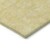 Yellow Gold And Ivory Floral Washable Indoor Outdoor Area Rug - 4 of 4