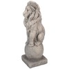 Northlight 18" Sitting Regal Lion Outdoor Pedestal Garden Statue - 4 of 4