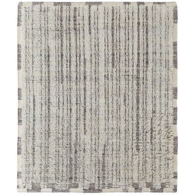 Ashby Transitional Stripes Ivory/Gray Area Rug