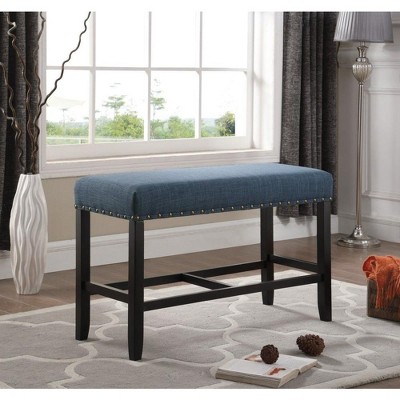 NicBex Upholstered Bench,Dining Bench with Nailhead Trim,Modern Ottoman with Wood Legs for Living Room,Entryway,Kitchen