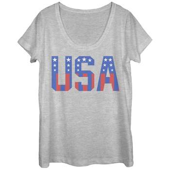 Women's Lost Gods Fourth of July  Team USA Scoop Neck