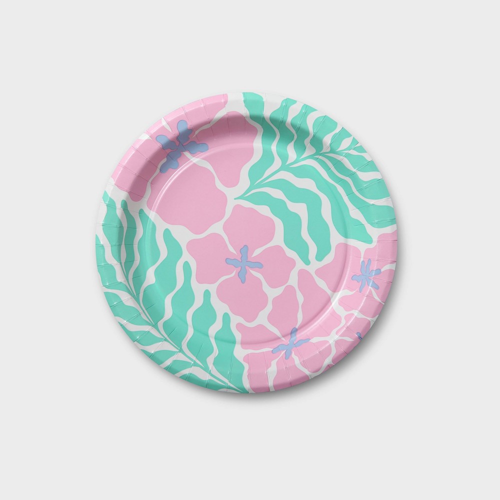 8ct Tropical Print Dinner Plates