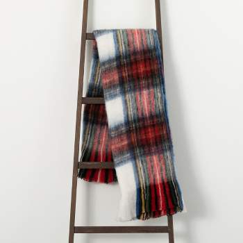 69" x 50" Sullivans Red And Black Plaid Throw Blanket