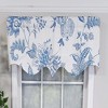 RLF Home Natalia Regal Valance High Quality Window Treatment 3" Rod Pocket 50" x 17" Cyan Blue/White - 2 of 3