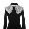 INSPIRE CHIC Women's Semi-Sheer Embroidery Neck Ruff Detachable Fake Dickey Collar Little Shawl 1 Pc - 3 of 4