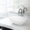 Miligore 16" x 13" Oval White Ceramic Above Counter Bathroom Vessel Sink - 2 of 4