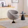 NicBex Velvet Swivel Barrel Accent Chair,Upholstered Swivel Living Room Chairs with Curved Backrest,Cozy Armchair,Accent Chairs for Living Room - 4 of 4