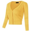 MISSKY Women's Casual Open Front Knit Cropped Bolero Shrug 3/4 Sleeve Cardigan Sweater - 2 of 4