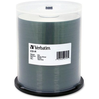 Verbatim Cd-r 700mb 52x Datalifeplus Shiny Silver Silk Screen Printable ...