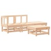 vidaXL 4 Piece Patio Lounge Set with Cushions Solid Wood - Natural Pine - 3 of 4