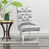 Luxury Velvet Lion Knocker Dining Room Chair High Back - 2 of 4