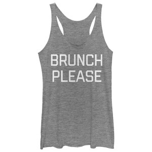 Women's CHIN UP Brunch Please Racerback Tank Top - 1 of 3