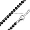 Tennis Necklace for Women 3mm Black or Clear Cubic Zirconia Choker 16-18" Adjust Length Stainless Steel - 3 of 4