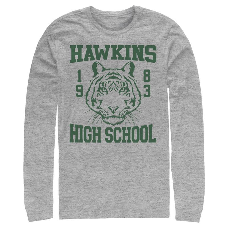 Men's Stranger Things Hawkins High School Tiger 1983 Long Sleeve Shirt, 1 of 5