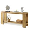 Grungis Solid Wood Console Table with Open Style,Rustic Farmhouse Entryway Table with Wood Legs,Console Table for Living Room - 4 of 4