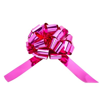 Okuna Outpost Metallic Giant Big Car Present Bow for Vehicles, Large Gift Bow, 20 Inches, Pink