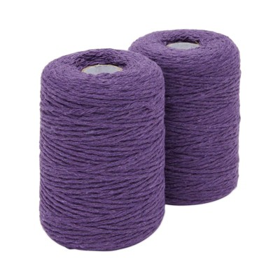 Bright Creations 2 Packs Purple Cotton Twine, String for Arts and Crafts, Macrame, Gifts (2mm, 218 Yards)