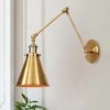 Dewdrop Industrial Gold Wall Light 1-Light, Long Arm Adjustable Brass Wall Light - 2 of 4