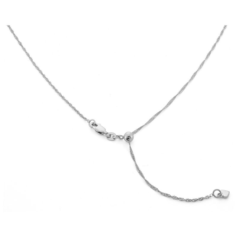 Adjustable Singapore Chain In Sterling Silver - 16" - 22", 2 of 3