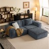 Dolonm 86.6"Modular Combination Sofa,Convertible Boneless Compression Sofa Bed,2 seats,for Living Room Bedroom, No Assembly Required - 4 of 4