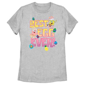 Women's SpongeBob SquarePants Easter Best Egg Ever Friends T-Shirt - 1 of 4
