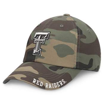 NCAA Texas Tech Red Raiders Camo Unstructured Washed Cotton Hat