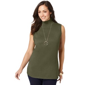 Jessica London Fine Gauge Mockneck Sweater - 1 of 4