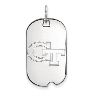 Black Bow Jewelry 10k White Gold Georgia Tech Yellow Jackets NCAA Pendant - 1 of 3