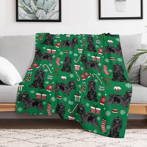 Cocker Spaniel Dog Christmas Christmas Throw Blanket Soft Fleece Christmas Blanket Cozy Flannel Throw for Couch Bed 50x60 inches - 1 of 1