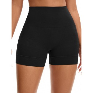 INSPIRE CHIC Women's High Waisted Boyshorts Soft Stretch Seamless Control Panties for Under Dresses - 1 of 4