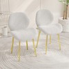 Dexmalle Set of 2 Modern Teddy Velvet Dining Chairs - 4 of 4