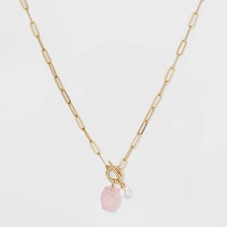 Short Pendant Necklace - A New Day™ Rose Gold : Target