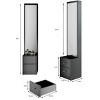 63" Full Body Mirror Cabinet with Multi-Layer Storage,Minimalist Freestanding Design,Use Alone or with Vanity–The Pop Home - 4 of 4